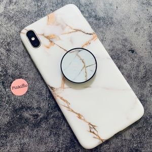 💕iPhone XS Max/XS Marble Pattern Case w/Socket